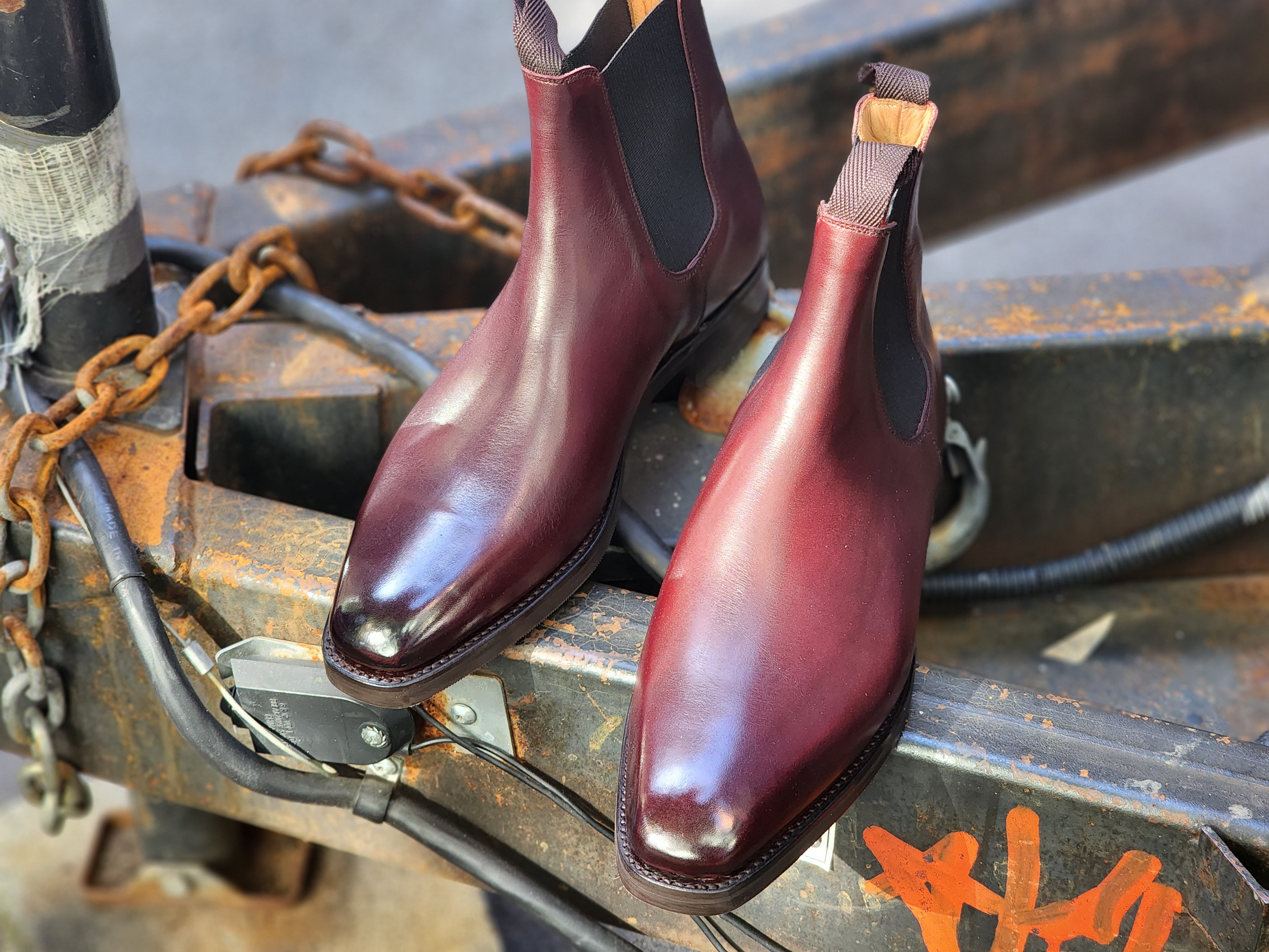 Alder Sangria Calf leather for sale