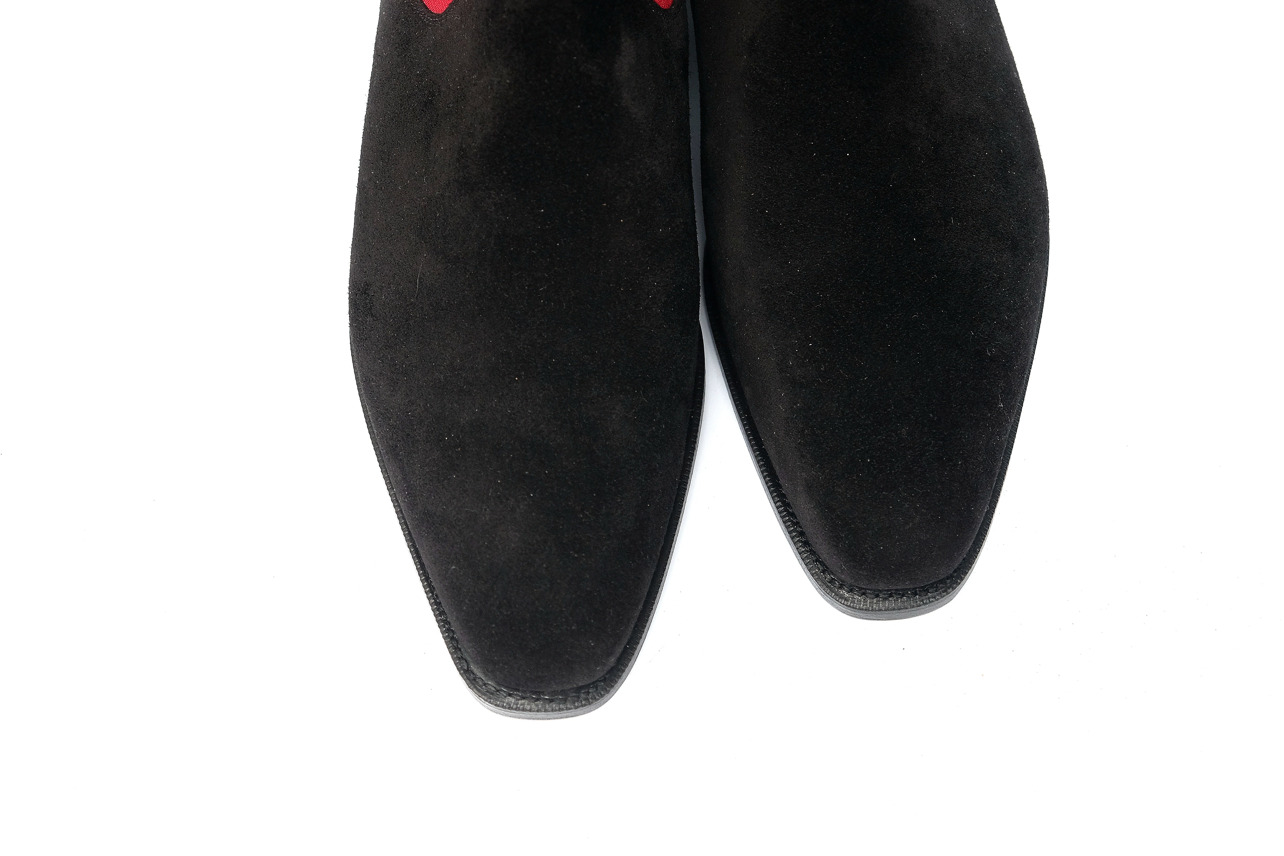 Alki Black Suede Red Gore LPB Last Single Leather Sole