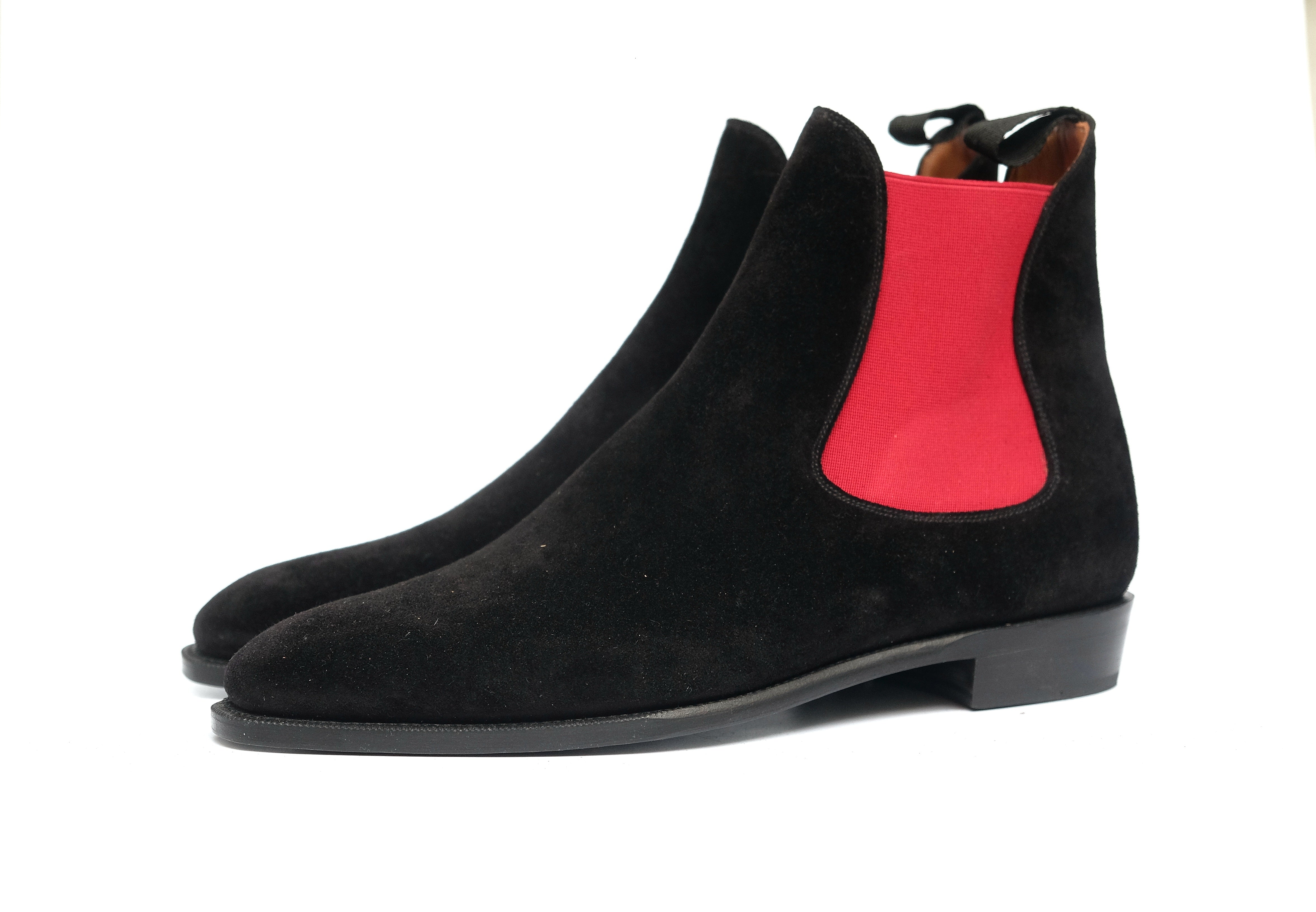 Alki Black Suede Red Gore LPB Last Single Leather Sole