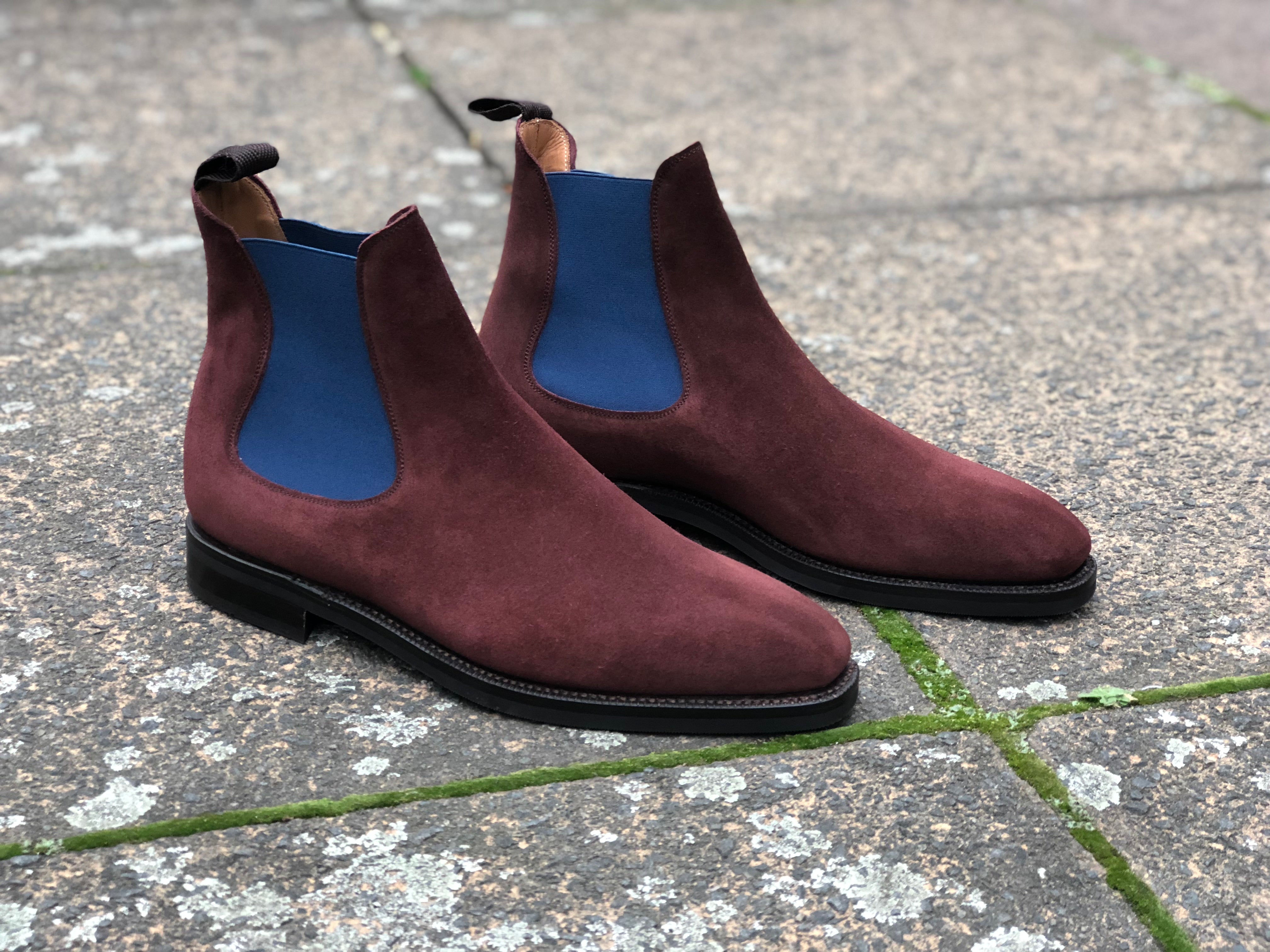 Alki Burgundy Suede Blue Gore LPB Last Double City Rubber Sole