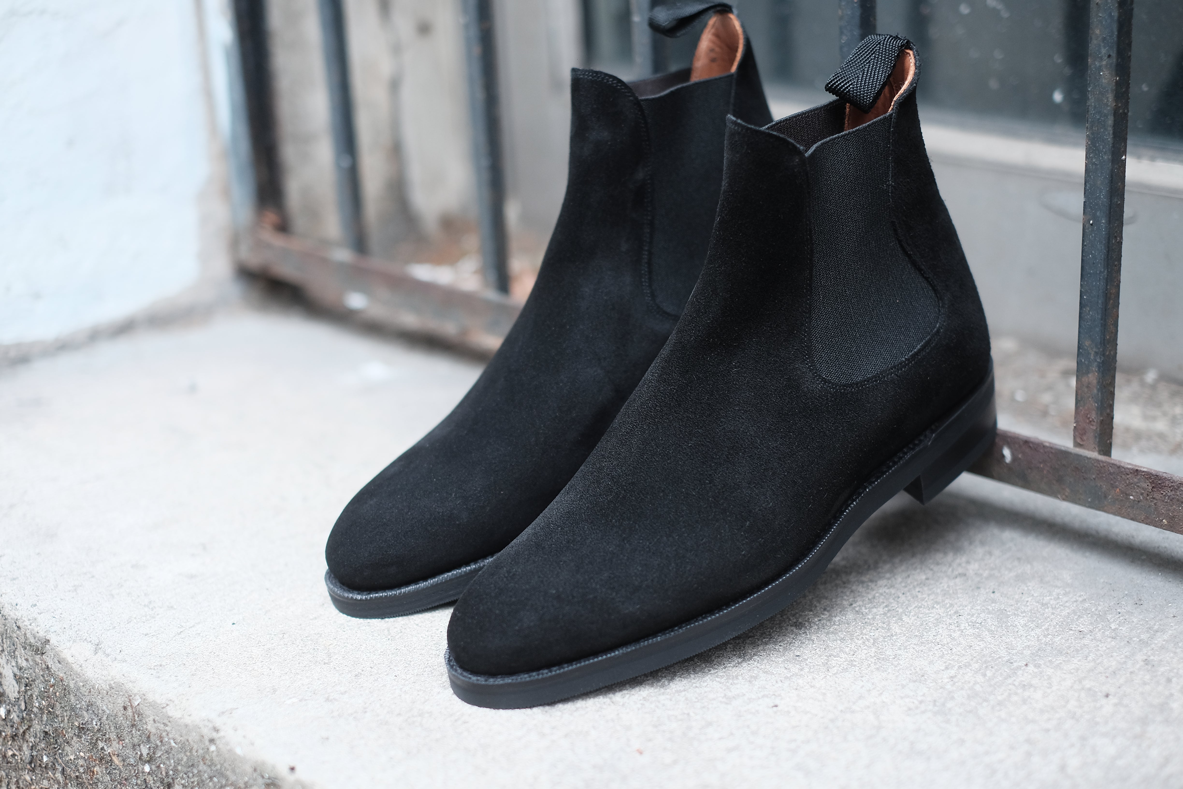 Alki MTO Black Suede NGT Last Double City Rubber Sole