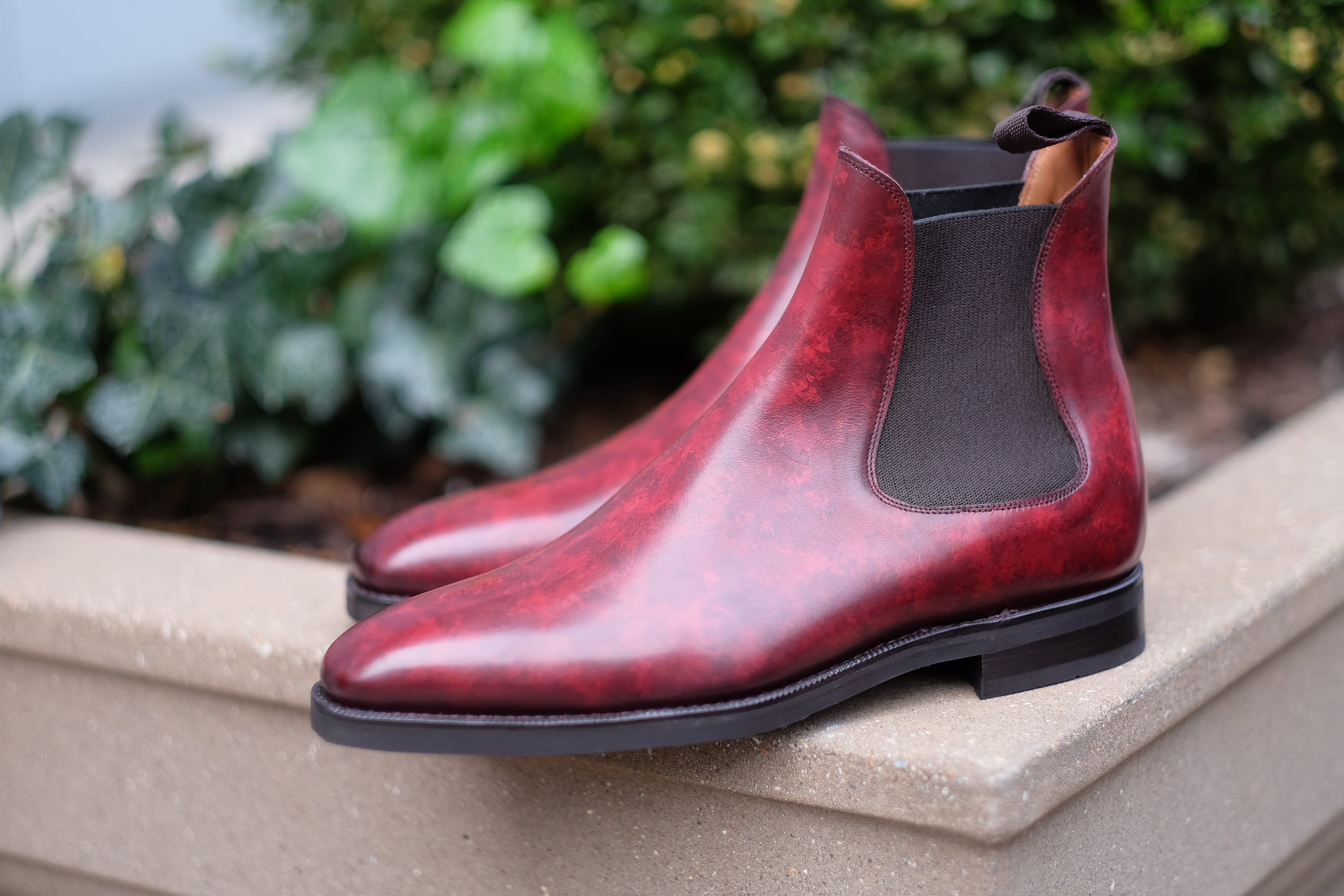 Alki MTO Burgundy Marble Patina LPB Last City Rubber Sole