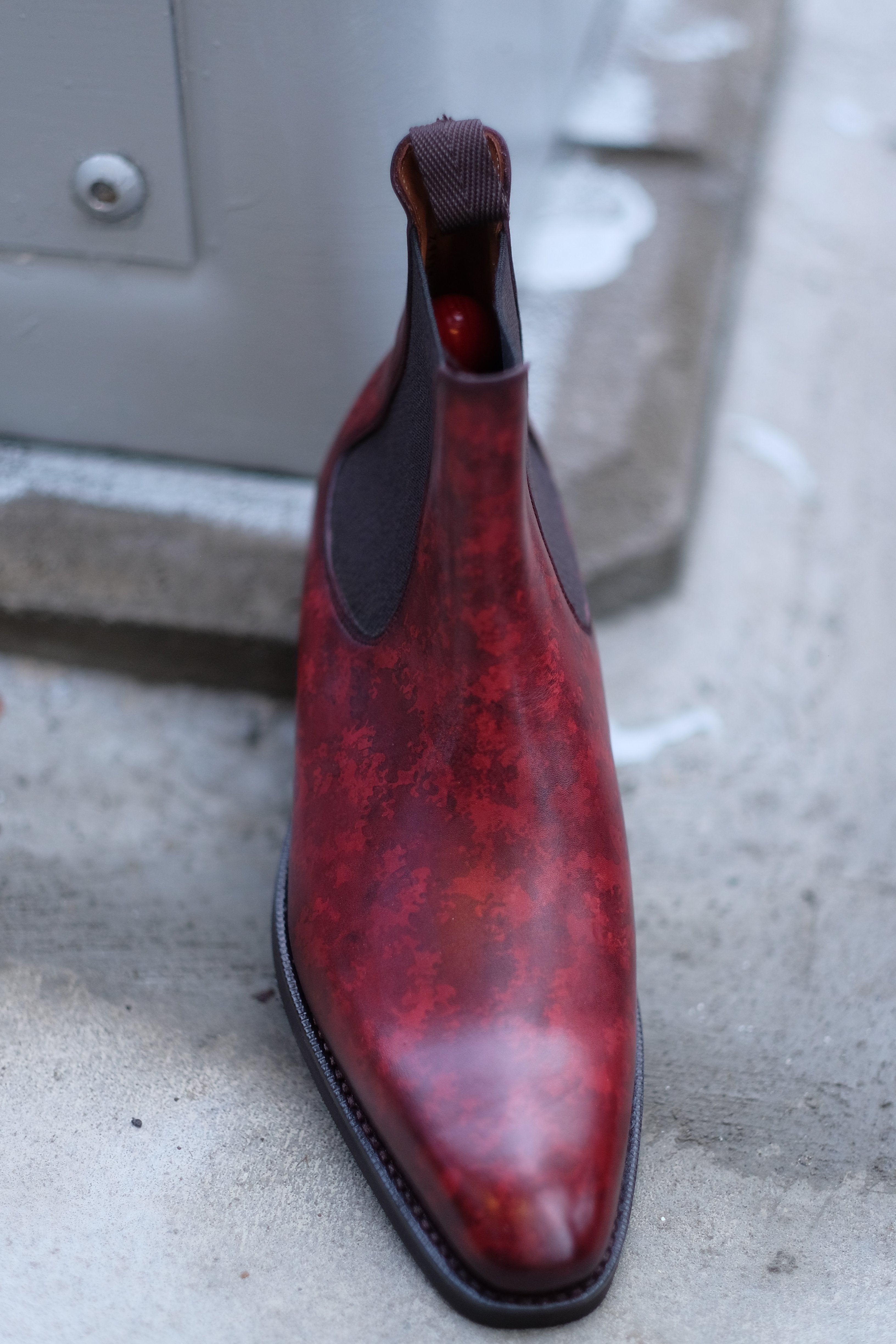 Alki MTO Burgundy Marble Patina LPB Last City Rubber Sole