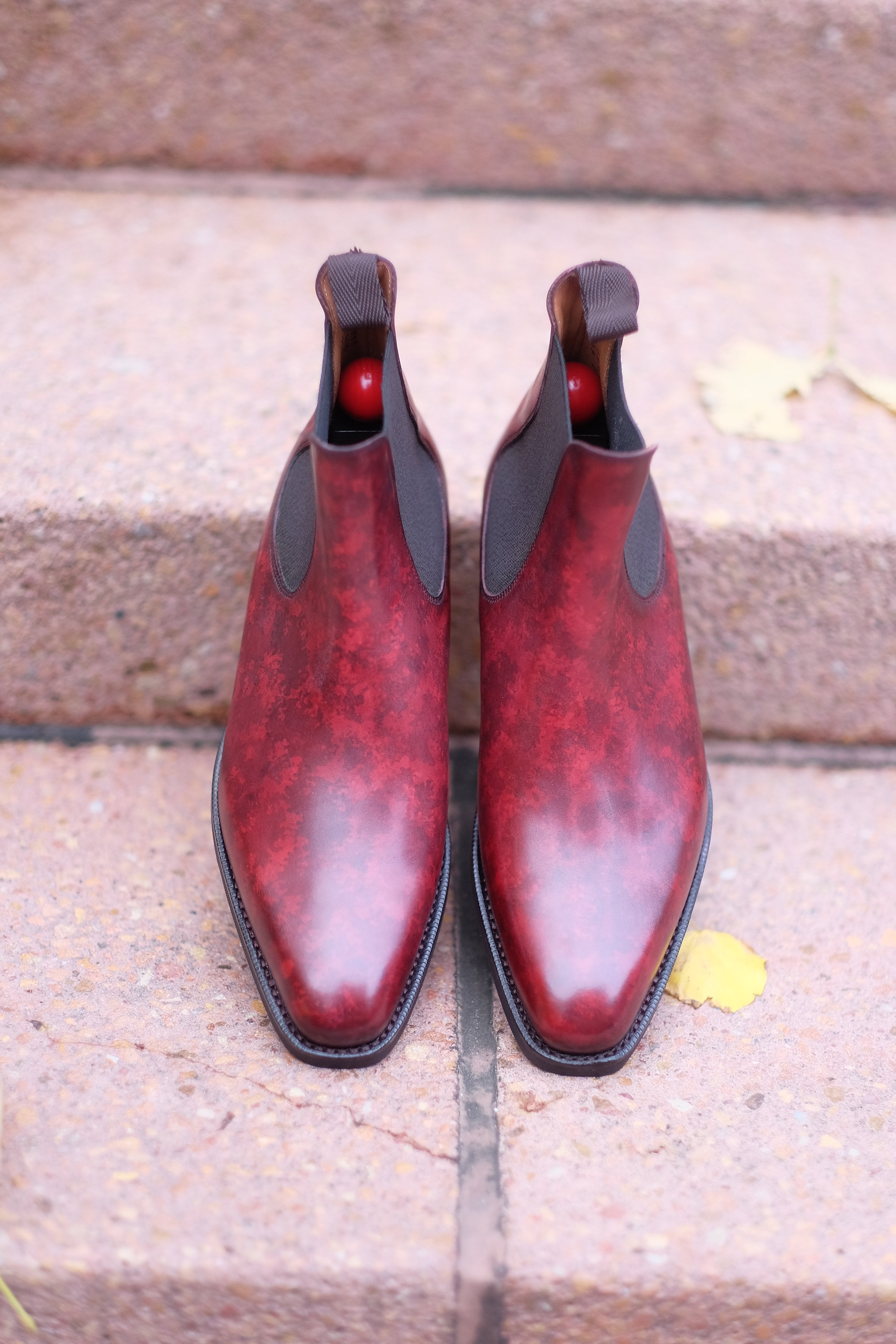 Alki MTO Burgundy Marble Patina LPB Last City Rubber Sole