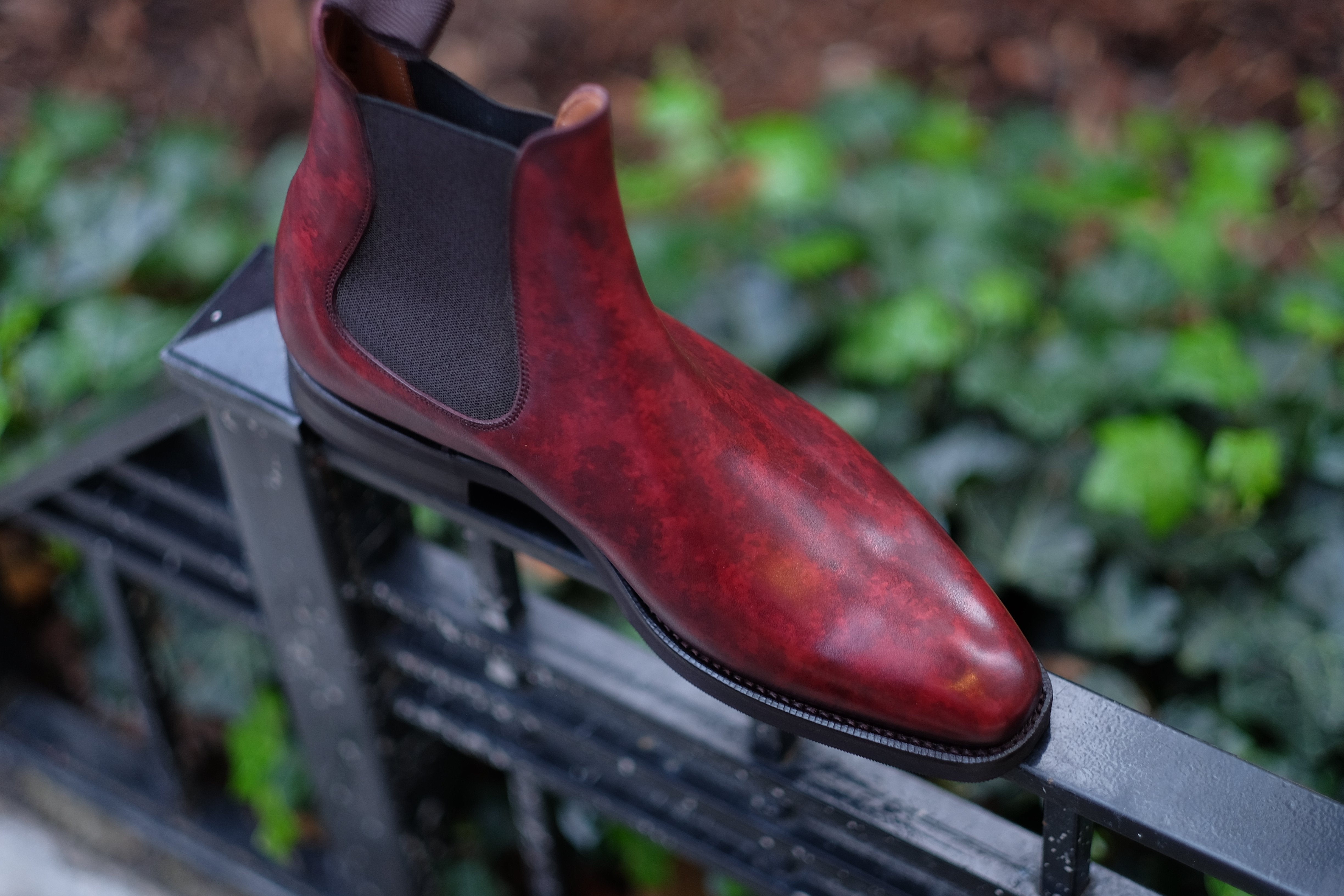 Alki MTO Burgundy Marble Patina LPB Last City Rubber Sole