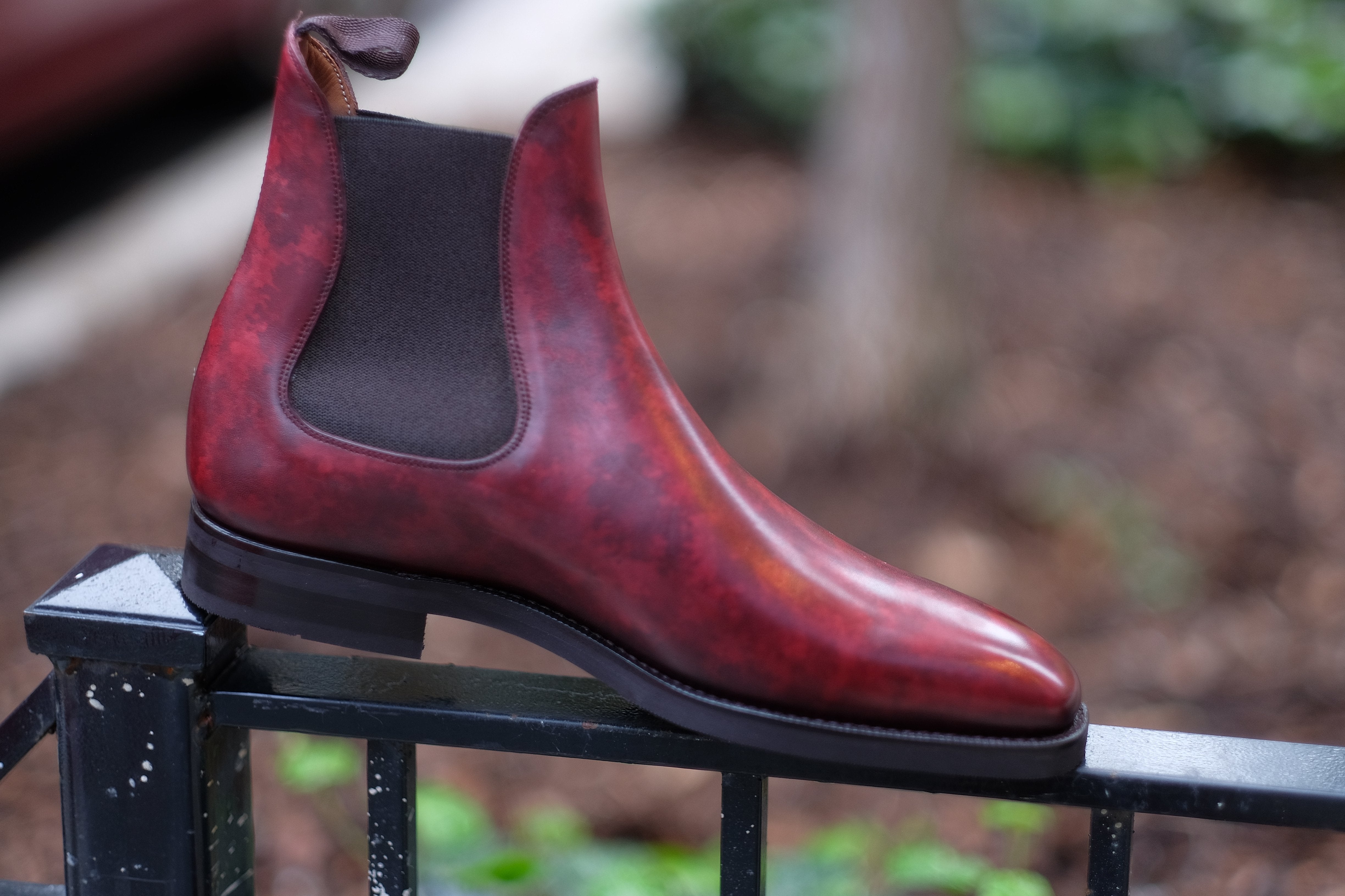 Alki MTO Burgundy Marble Patina LPB Last City Rubber Sole