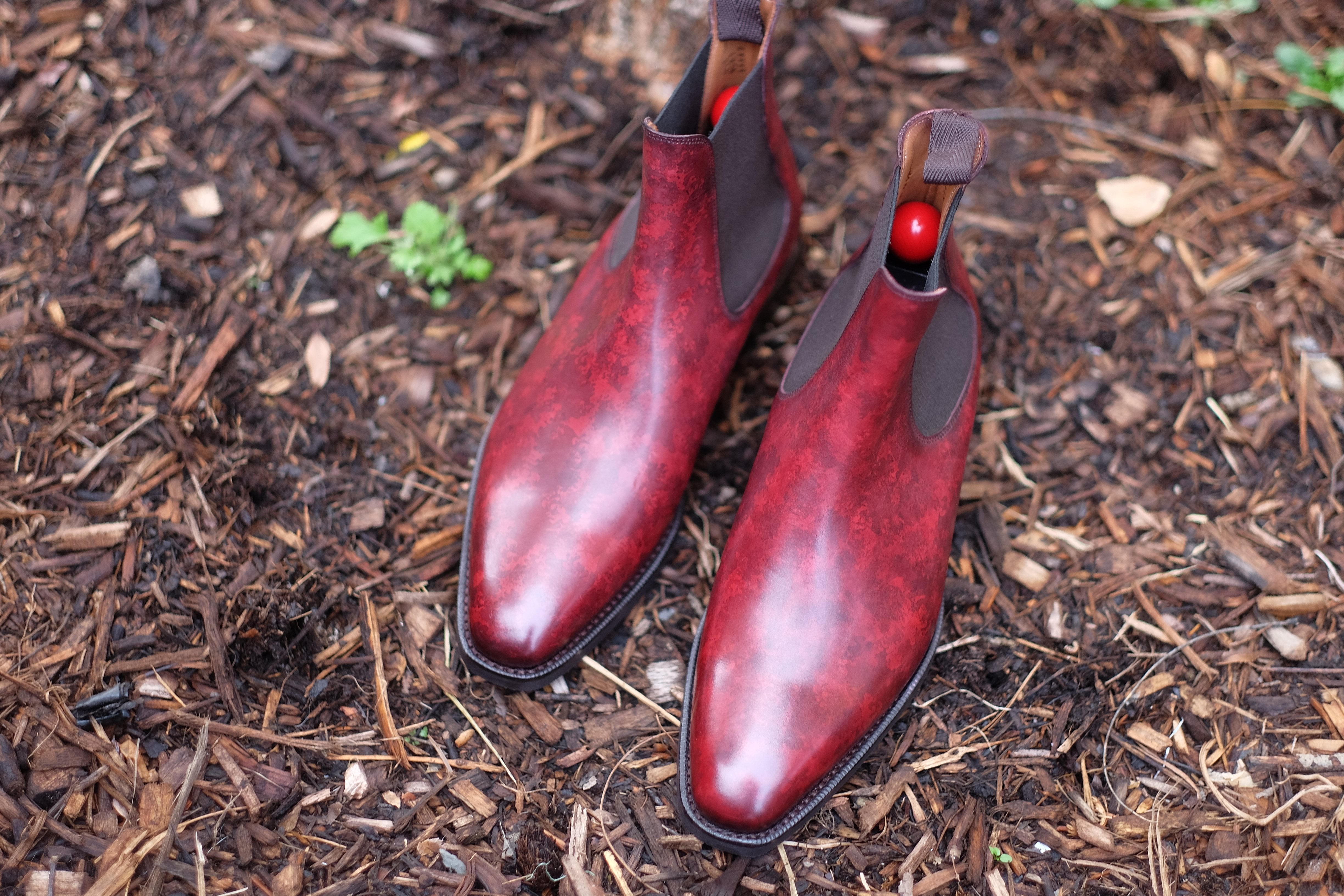 Alki MTO Burgundy Marble Patina LPB Last City Rubber Sole