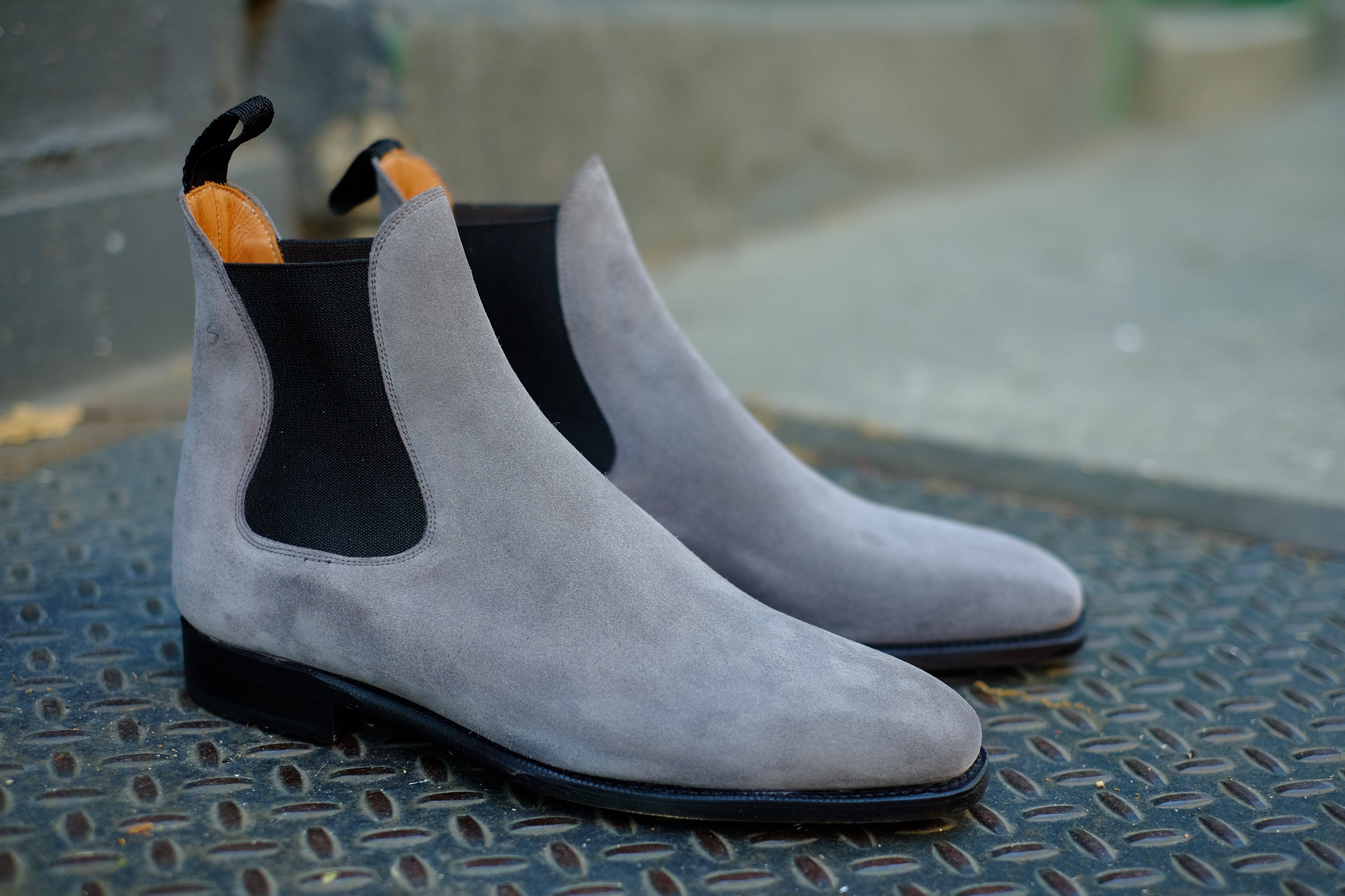 Alki MTO Light Grey Suede Black Gore MGF Last Single Leather Sole Shingle