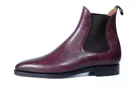 Alki MTO Mulberry Marble Patina LPB Last Single Leather Sole