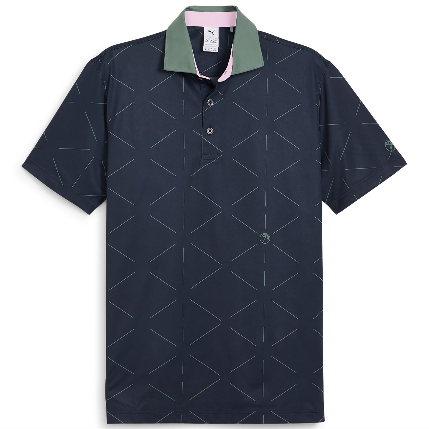 AP Geo Print Polo Deep Navy - SS24