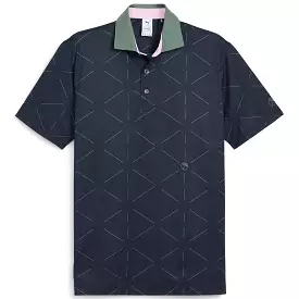 AP Geo Print Polo Deep Navy - SS24