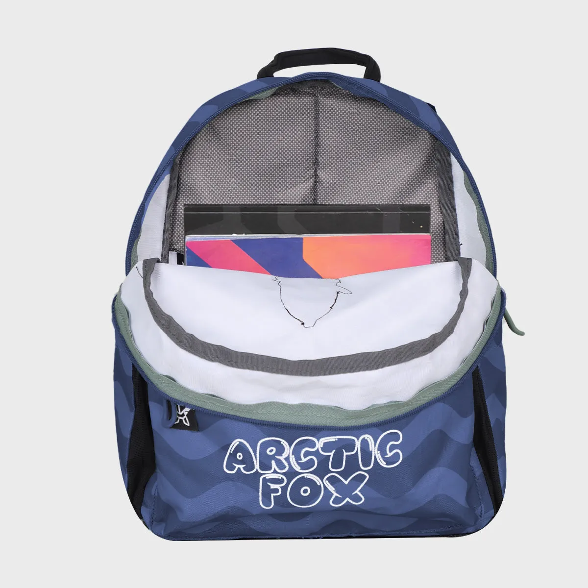 Arctic Fox Frost Denim Backpack for Kids