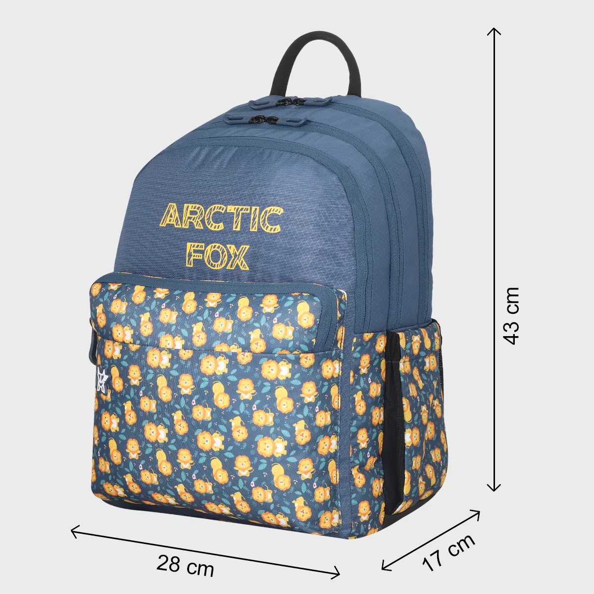 Arctic Fox Lion Cub Denim School Backpack - Boys Girls