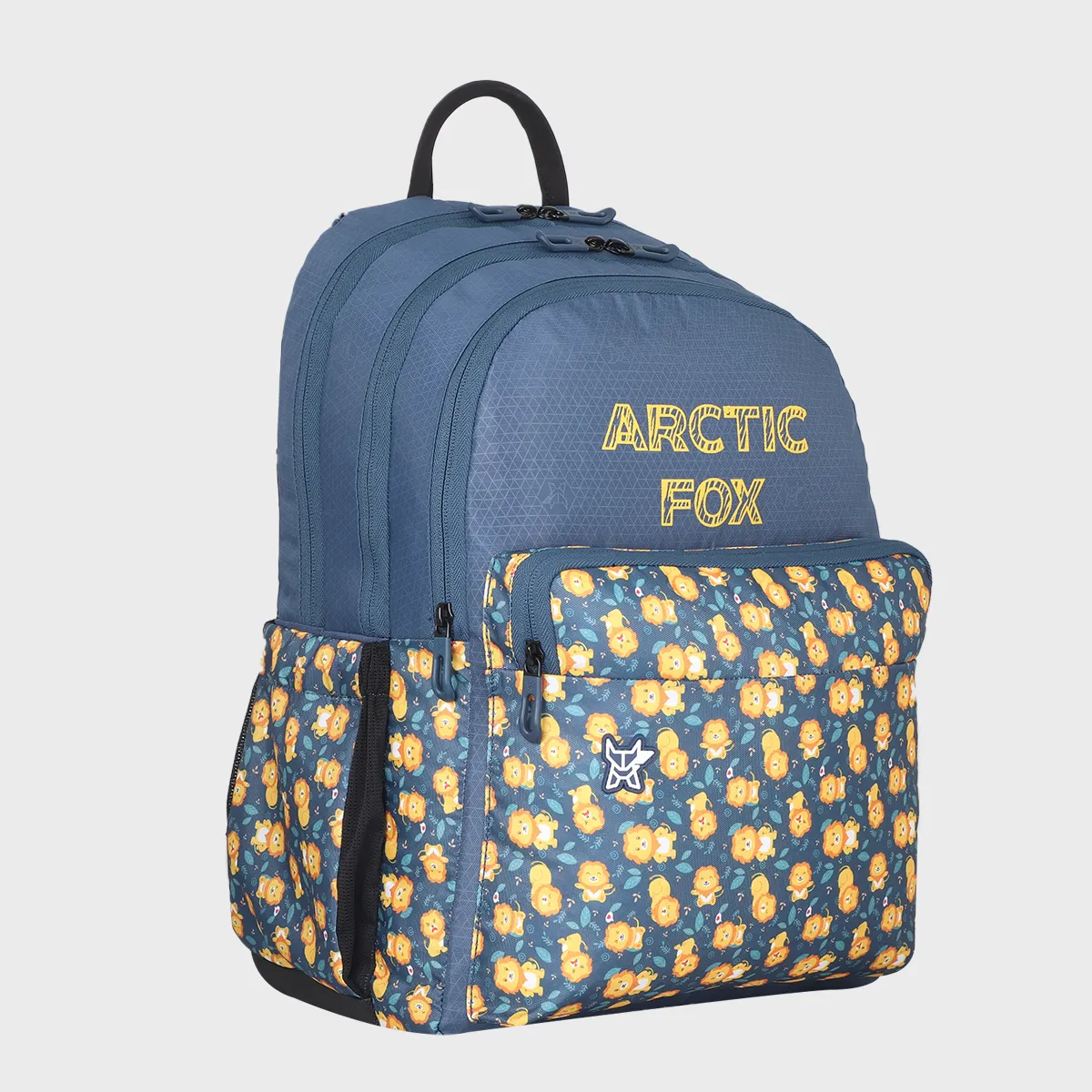 Arctic Fox Lion Cub Denim School Backpack - Boys Girls