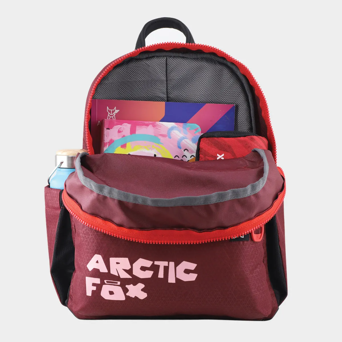 Arctic Fox Puff Tawny Port Backpack for Boys and Girls