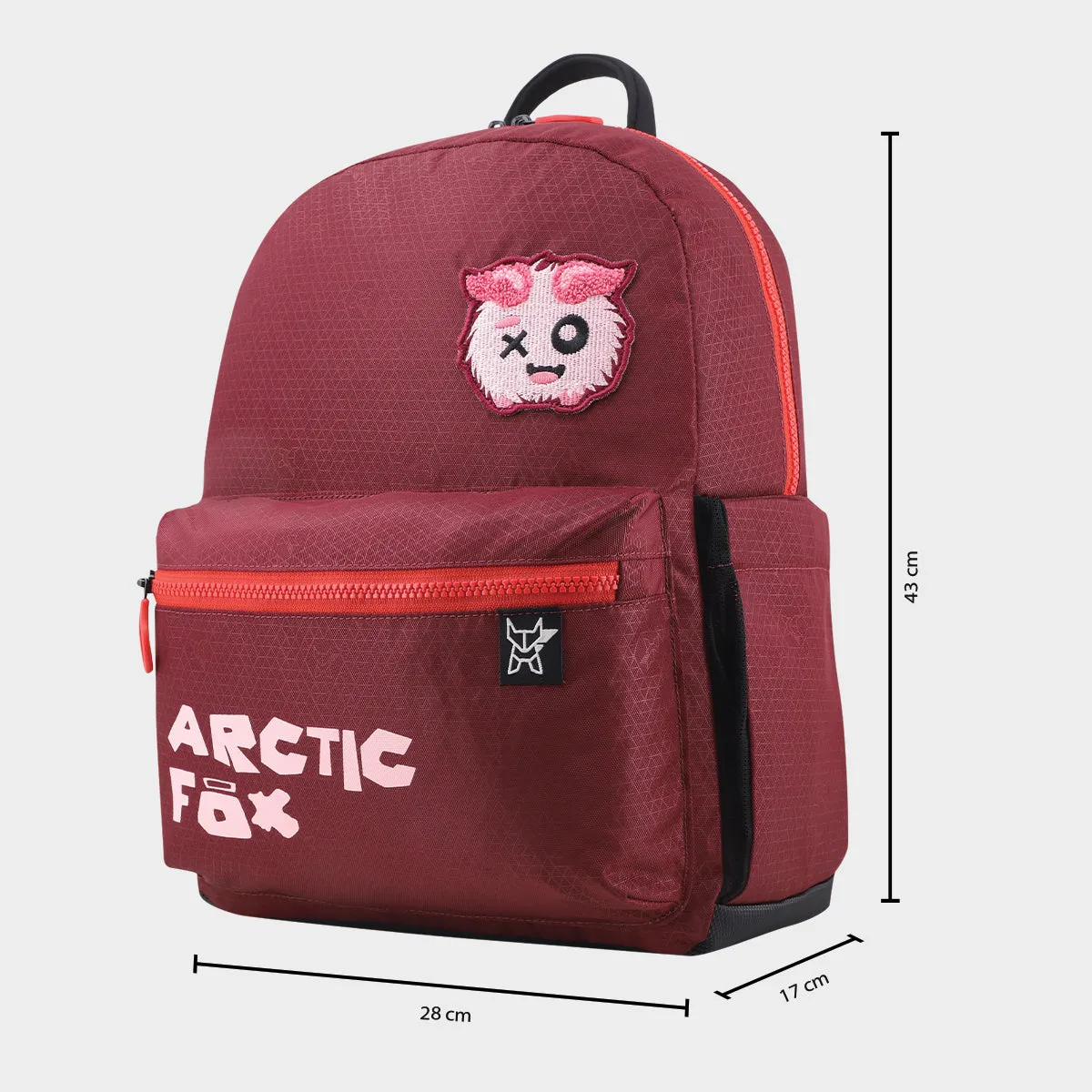 Arctic Fox Puff Tawny Port Backpack for Boys and Girls