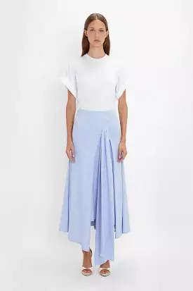 Asymmetric Frost Tie Skirt