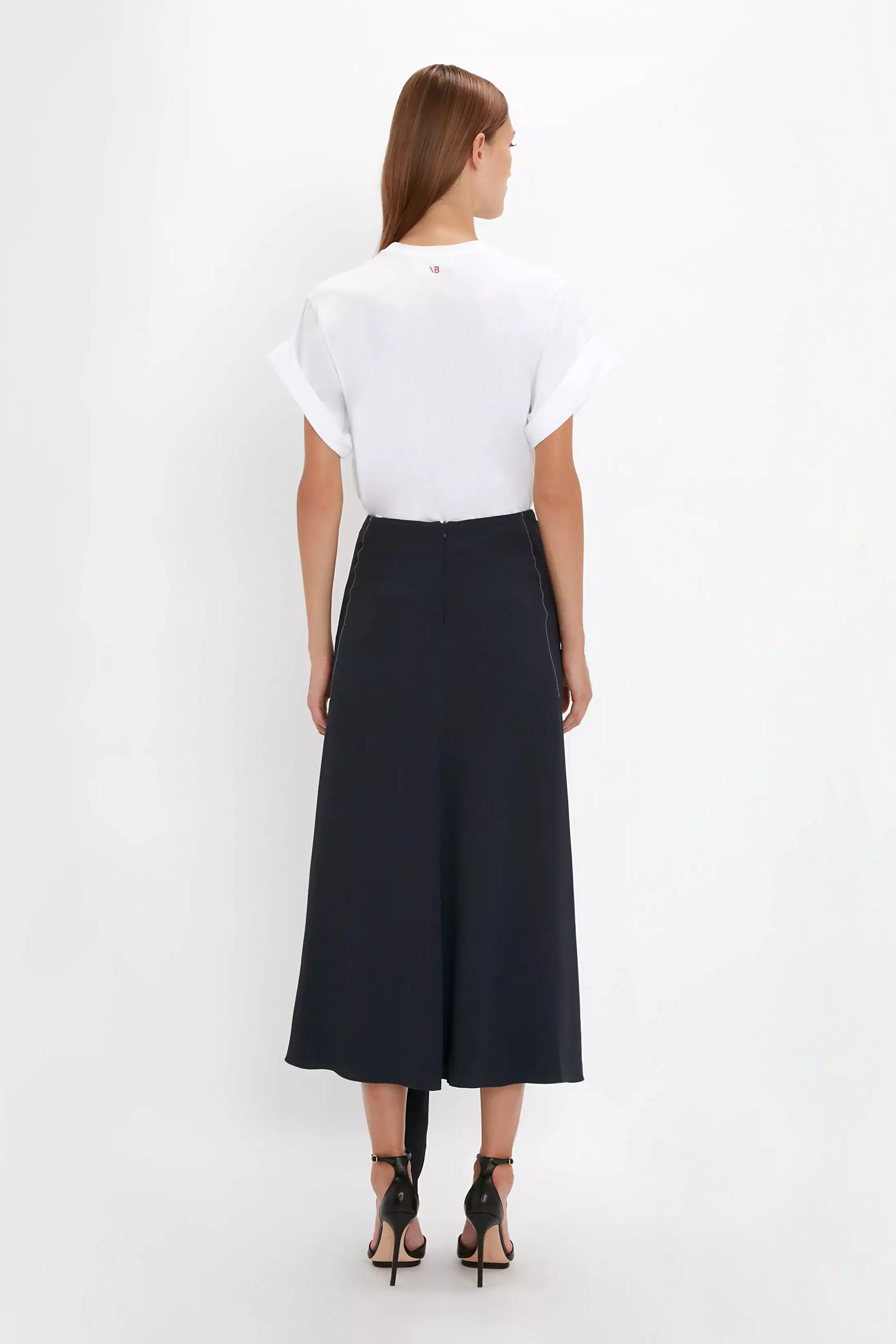 Asymmetric Midnight Tie Skirt