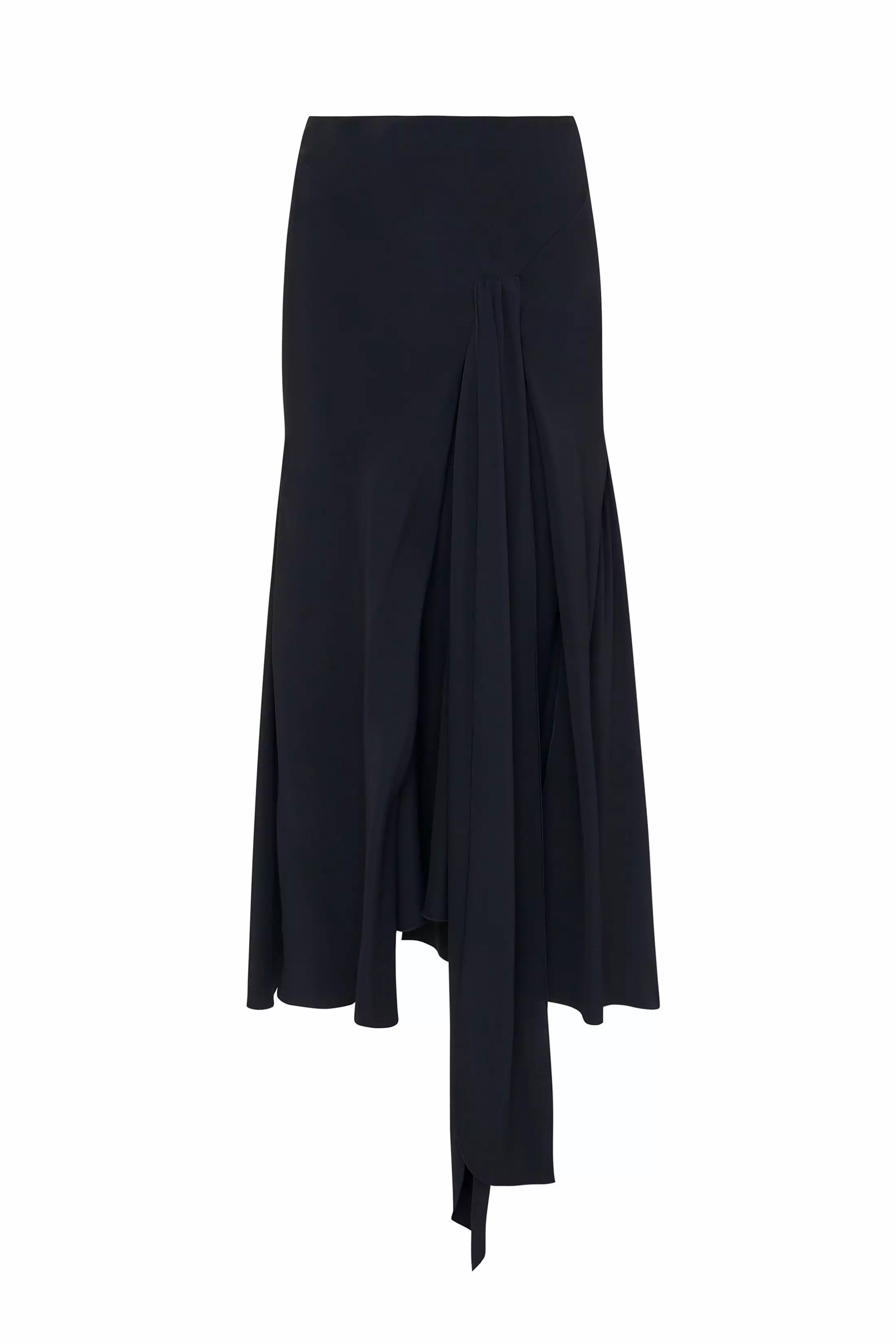 Asymmetric Midnight Tie Skirt