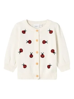 Baby Girl Long Sleeve Ladybird Cardigan