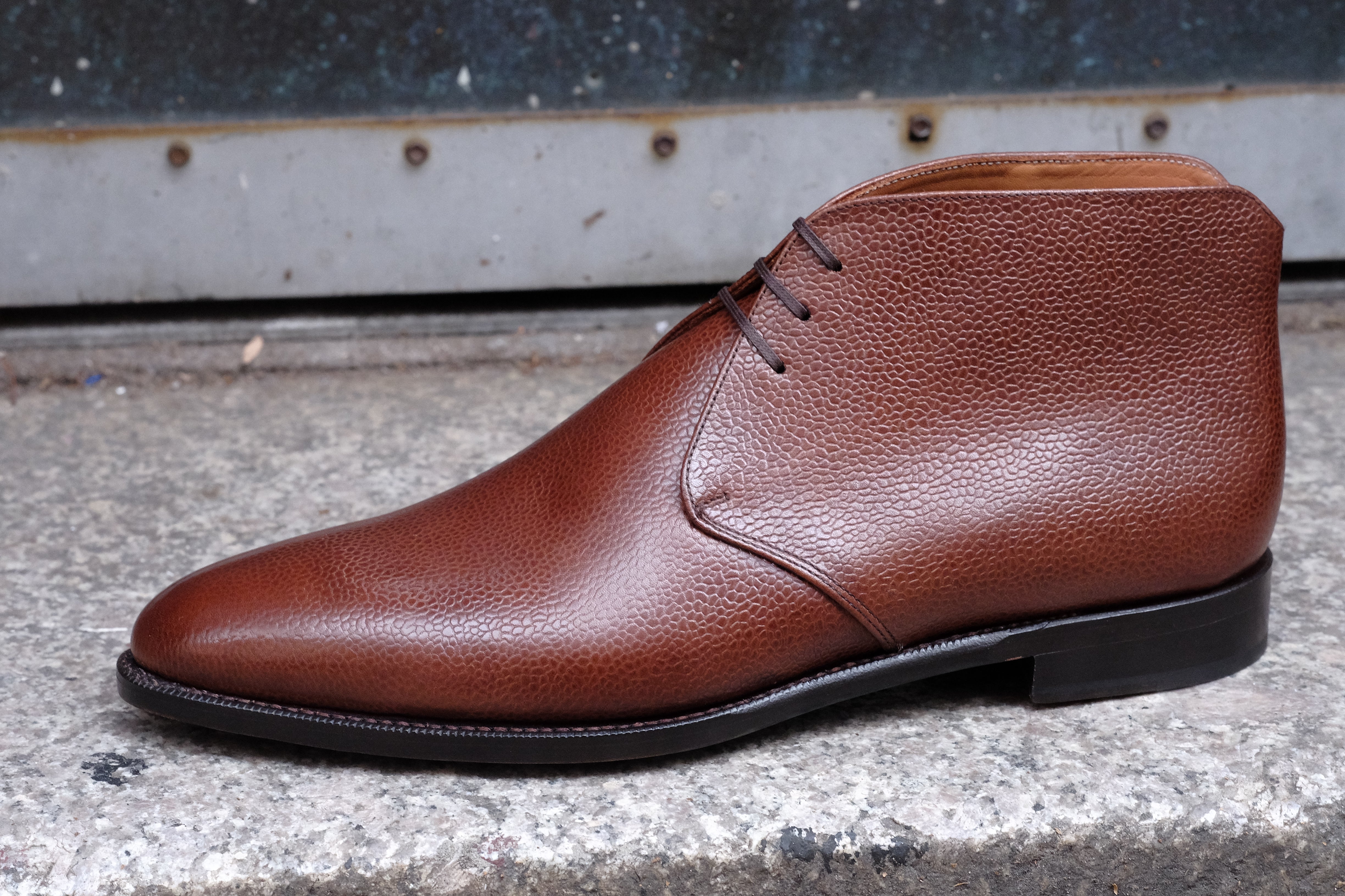 Ballard MTO Mid Brown Soft Grain TMG Last Single Leather Sole