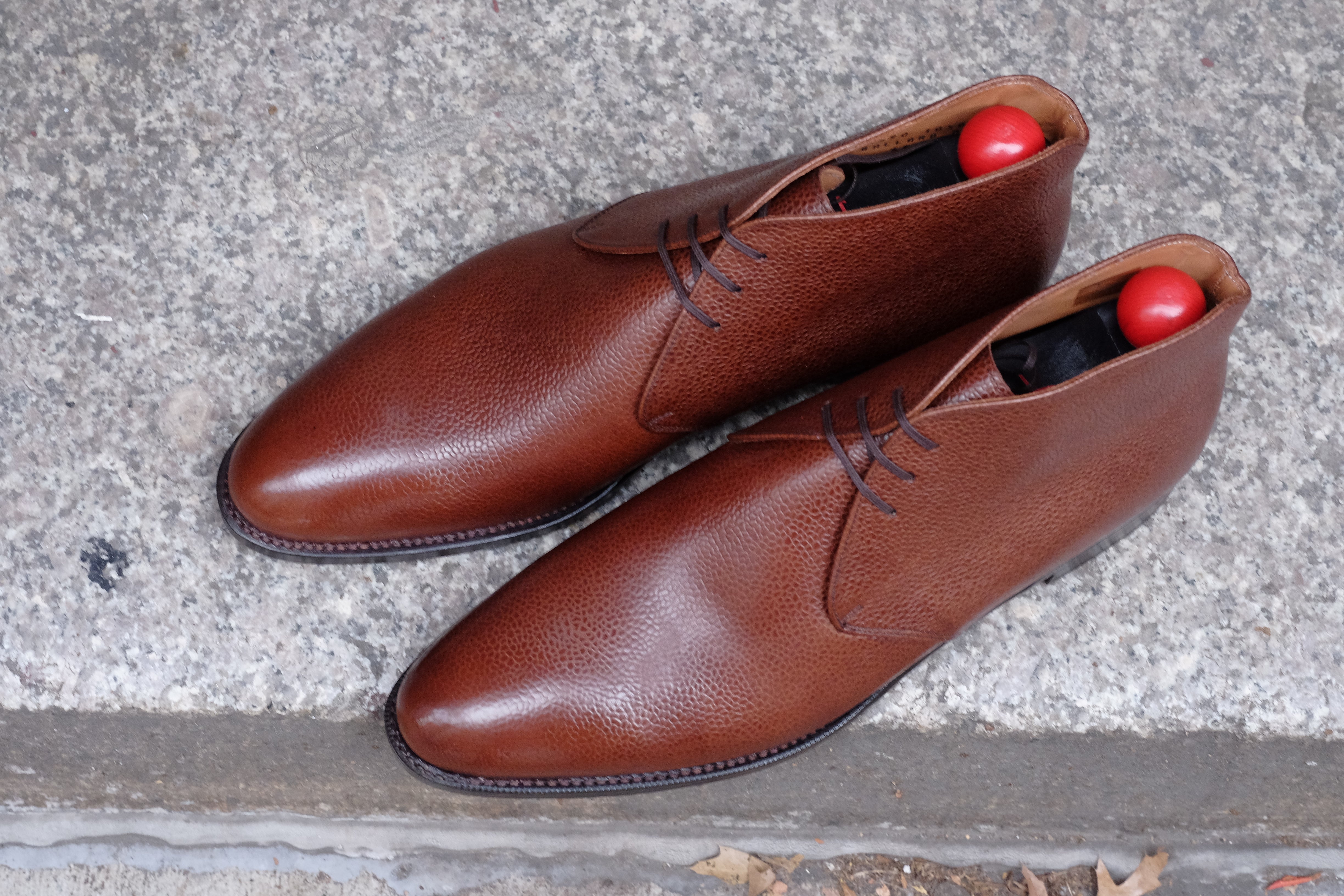 Ballard MTO Mid Brown Soft Grain TMG Last Single Leather Sole