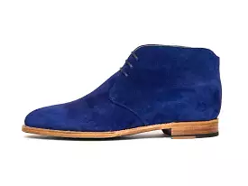 Ballard MTO Vivid Blue Suede TMG Last Natural Single Leather Sole