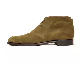 Ballard Suede Shoes - Olive Color - NGT Last - Single Leather Sole