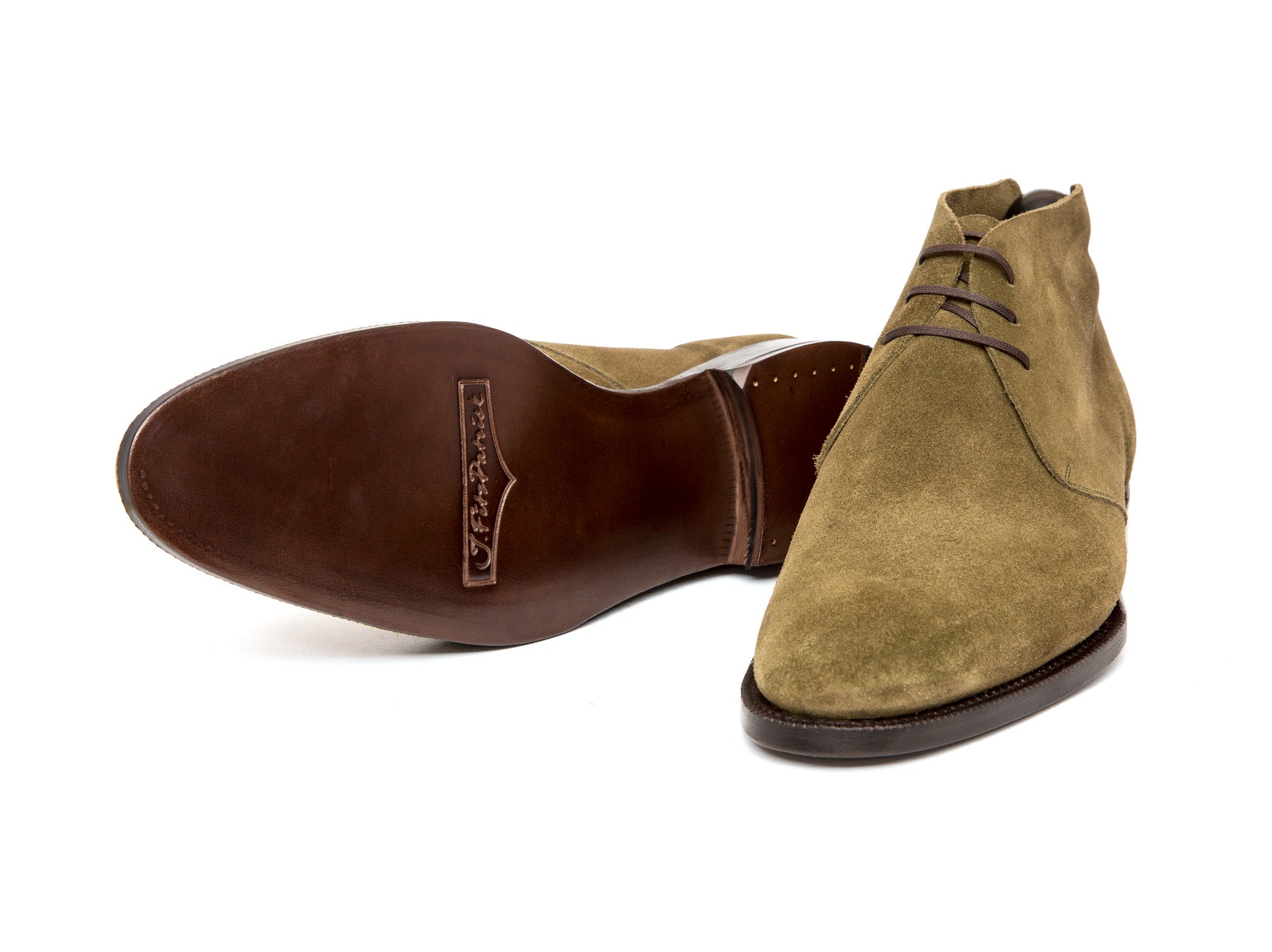 Ballard Suede Shoes - Olive Color - NGT Last - Single Leather Sole