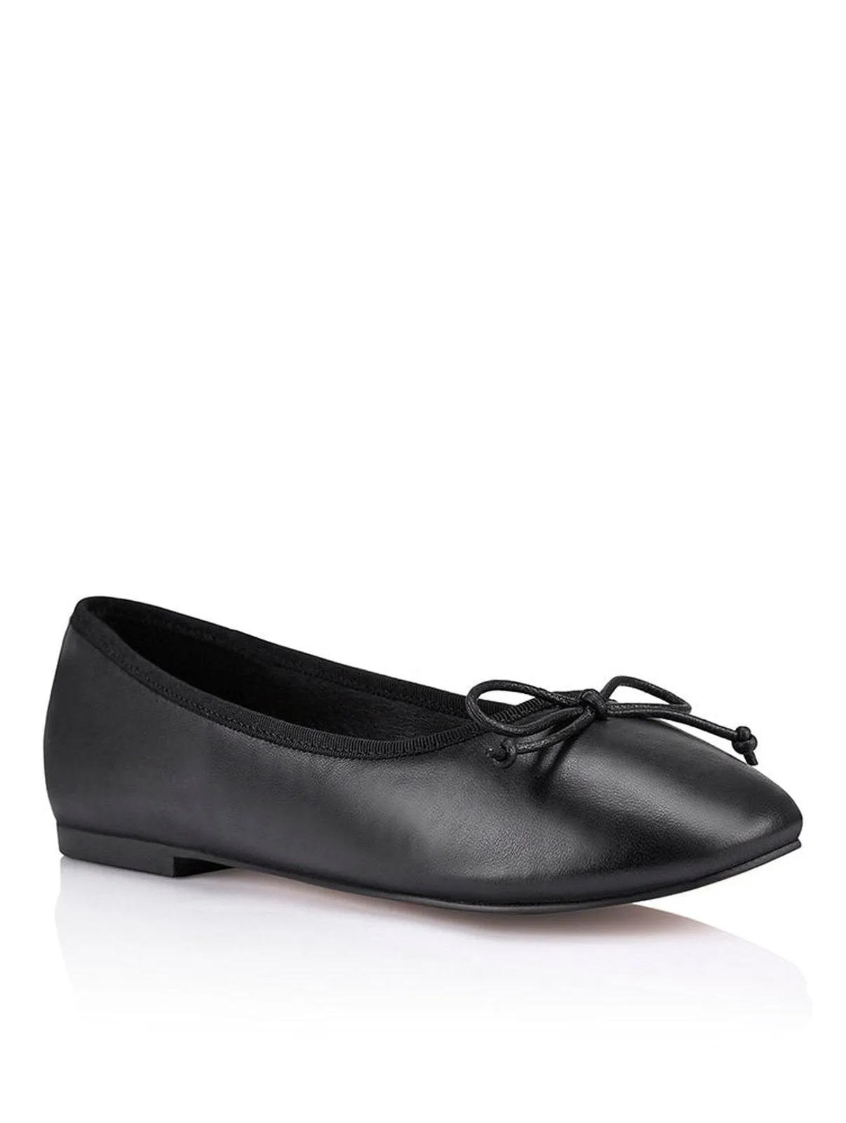 Ballet Flats - Black Leather