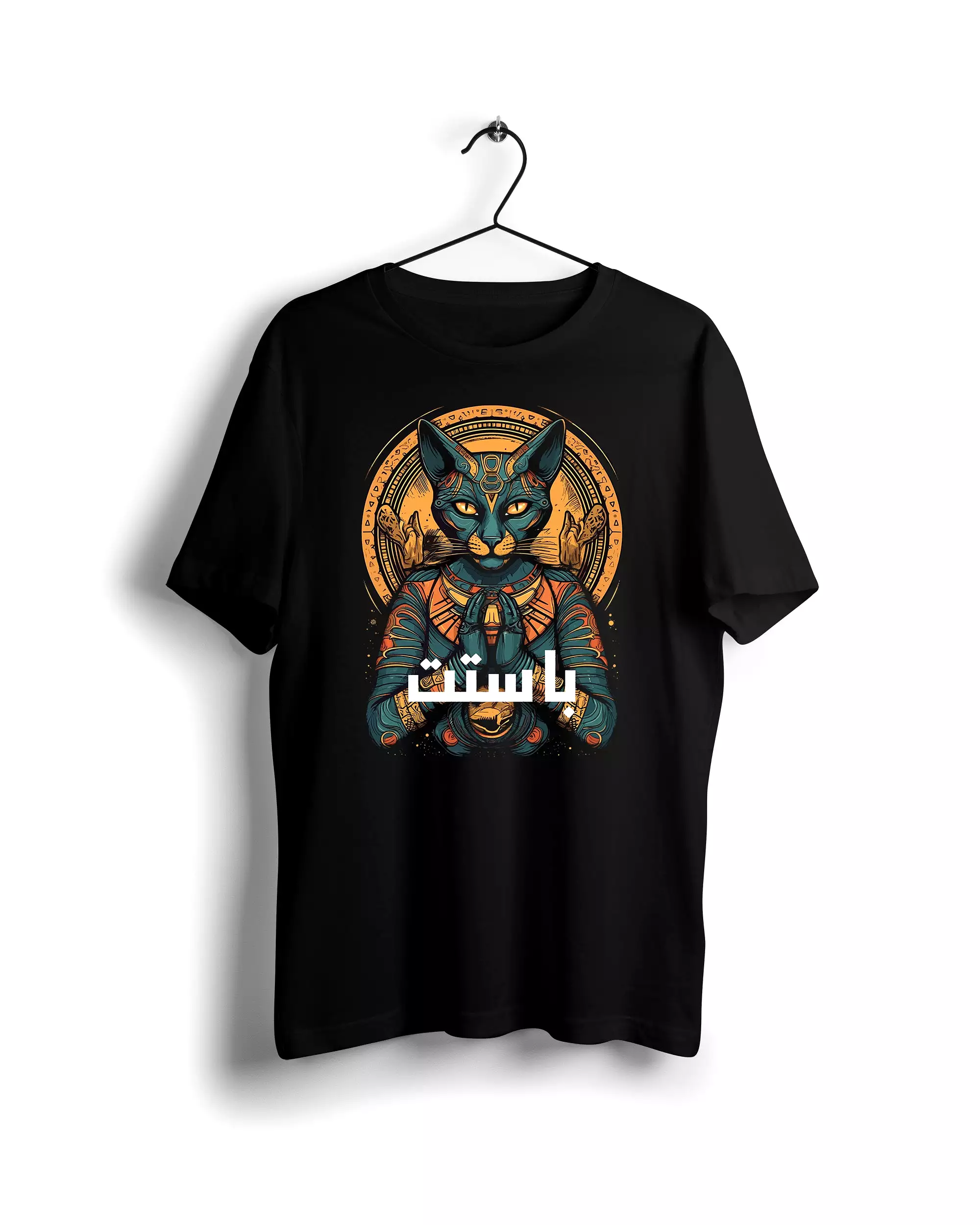 Bastet Digital Graphics Black T-Shirt - Ravin Egypt