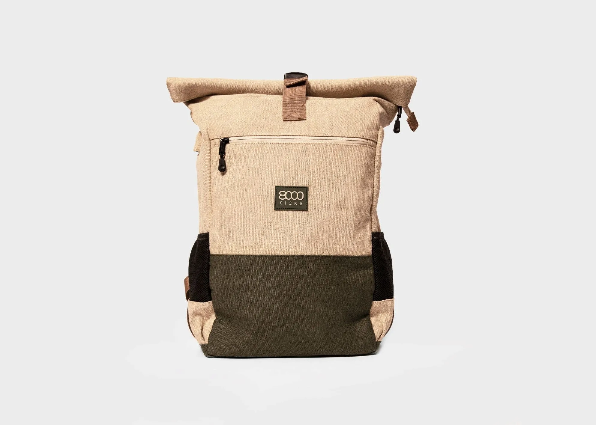 Beige and Green Everyday Backpack