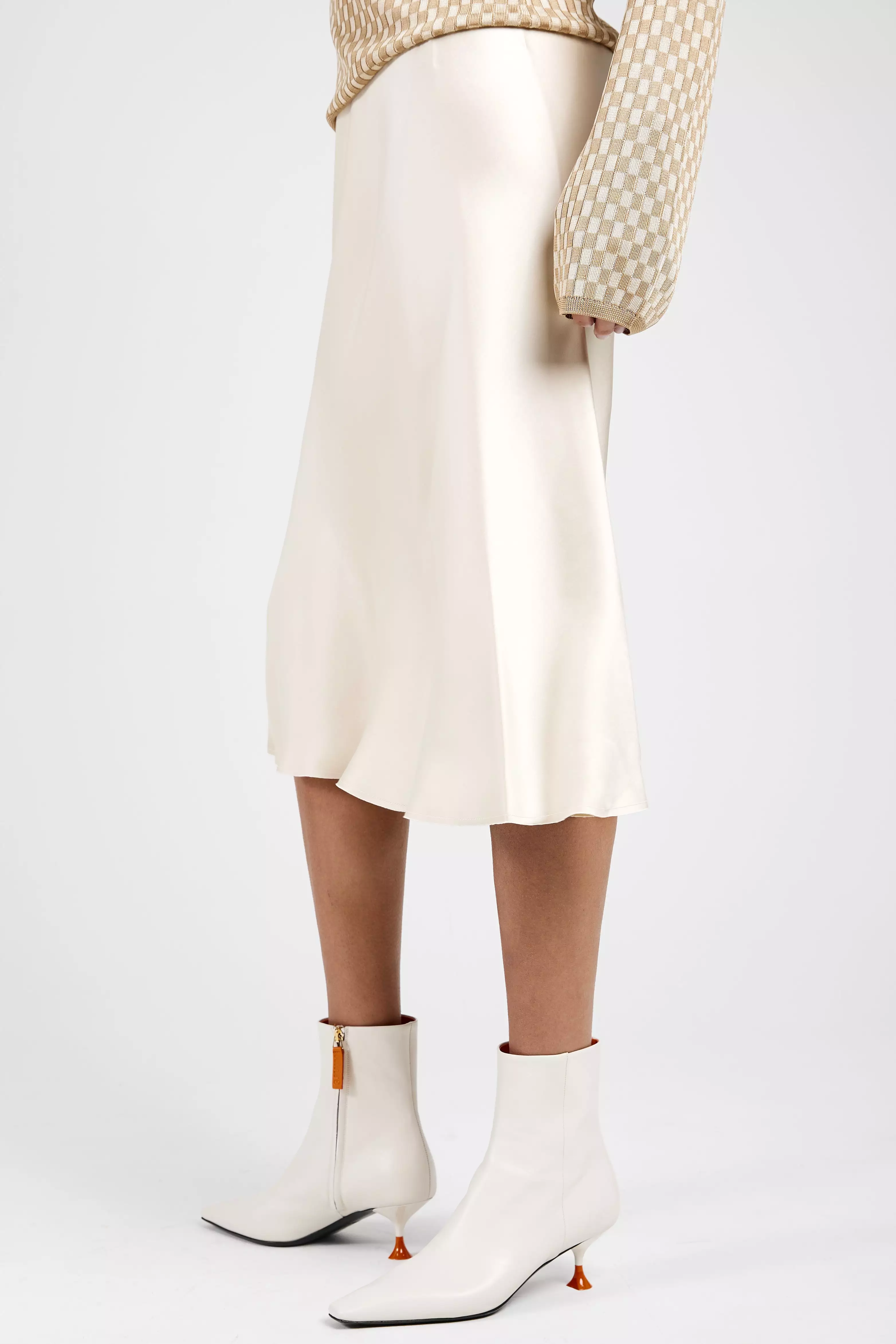 Beige Bias-Cut Skirt - Shop Online Now!