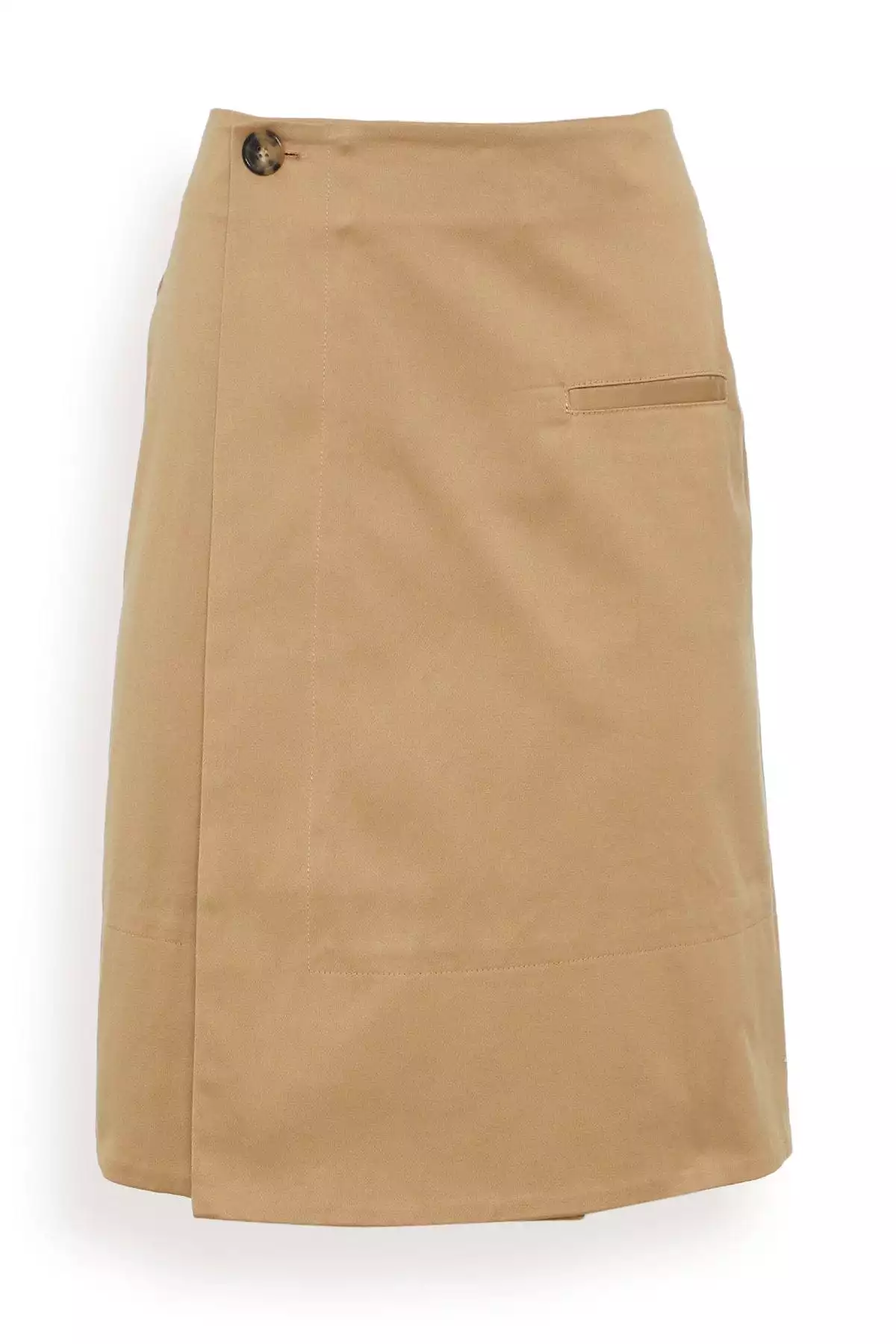 Beige Wrap Skirt.