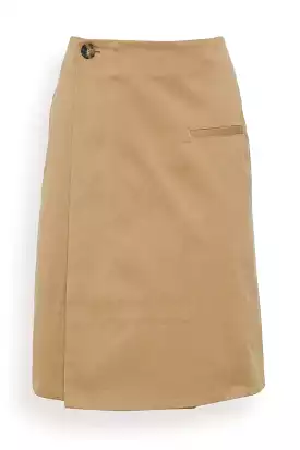 Beige Wrap Skirt.