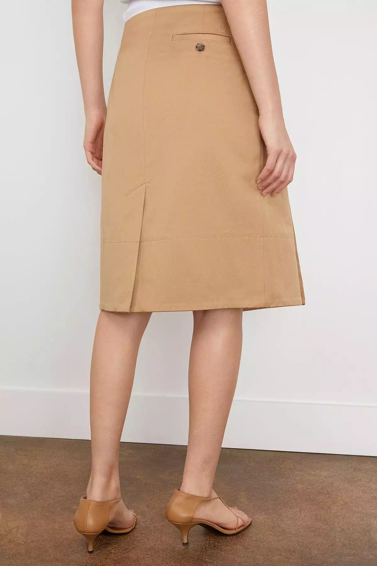 Beige Wrap Skirt.