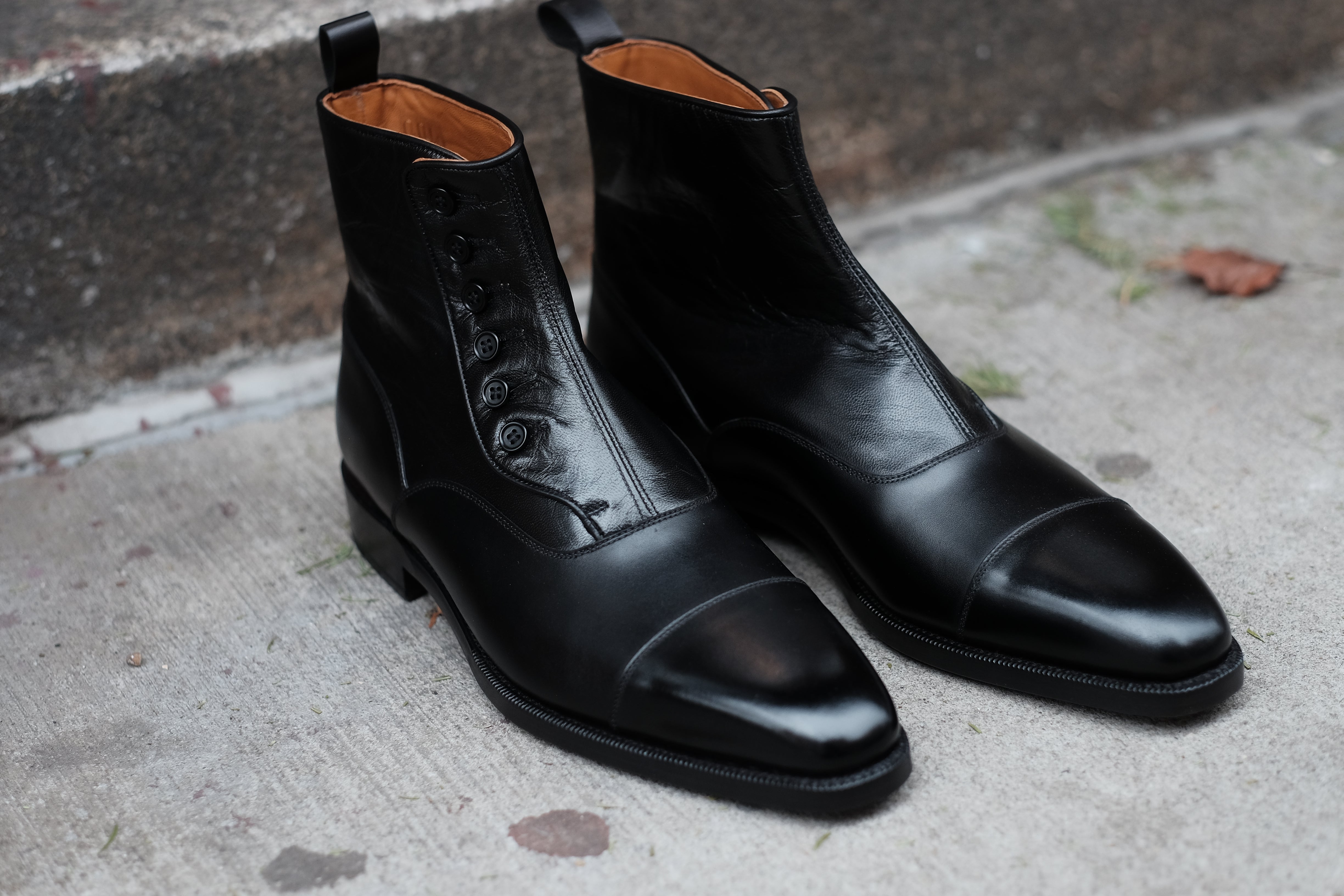 Bellevue black calf black soft calf LPB last single leather sole