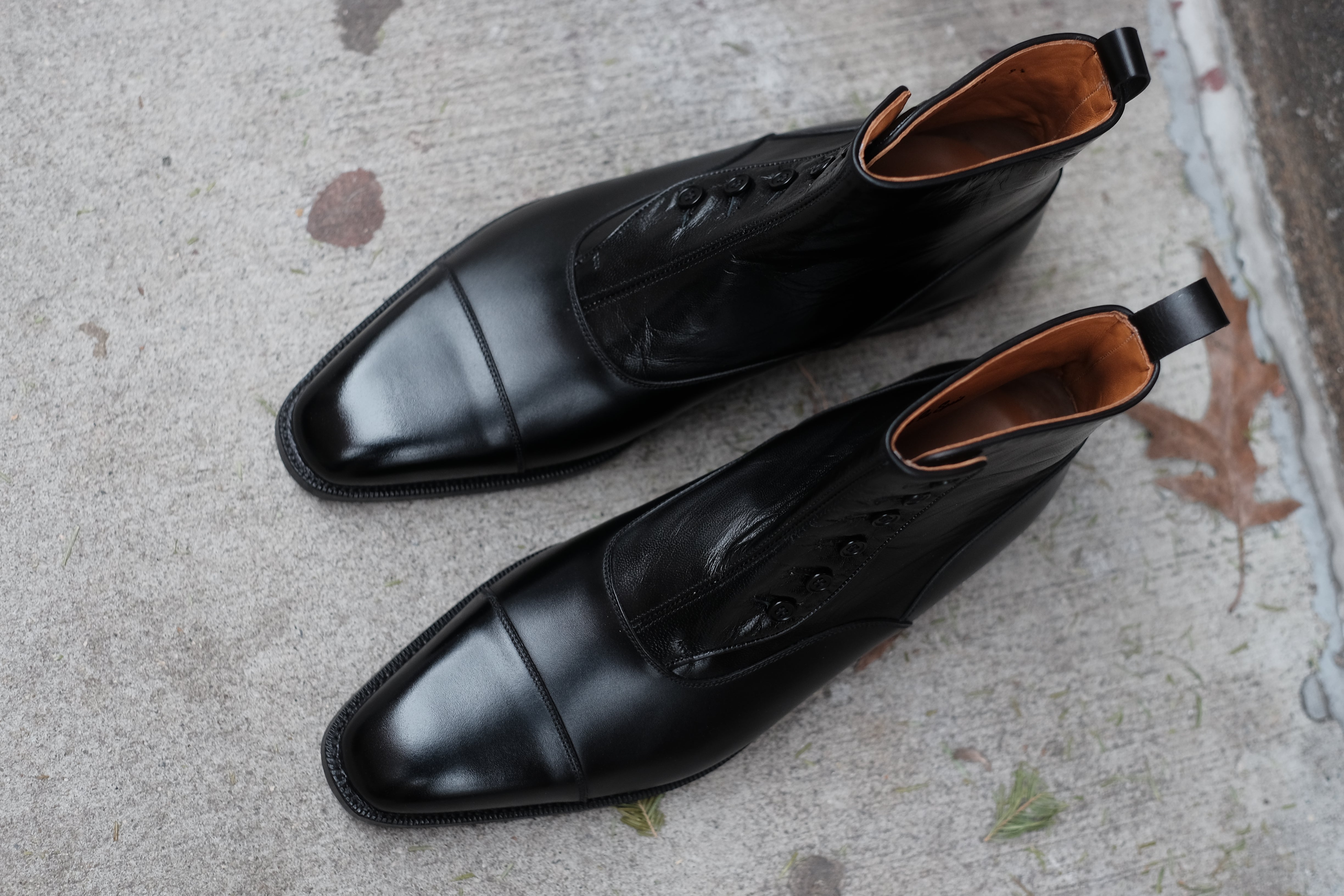 Bellevue black calf black soft calf LPB last single leather sole