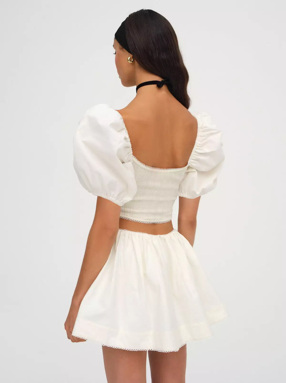 Billie Poplin Mini Skirt - Cream - Shop Now!