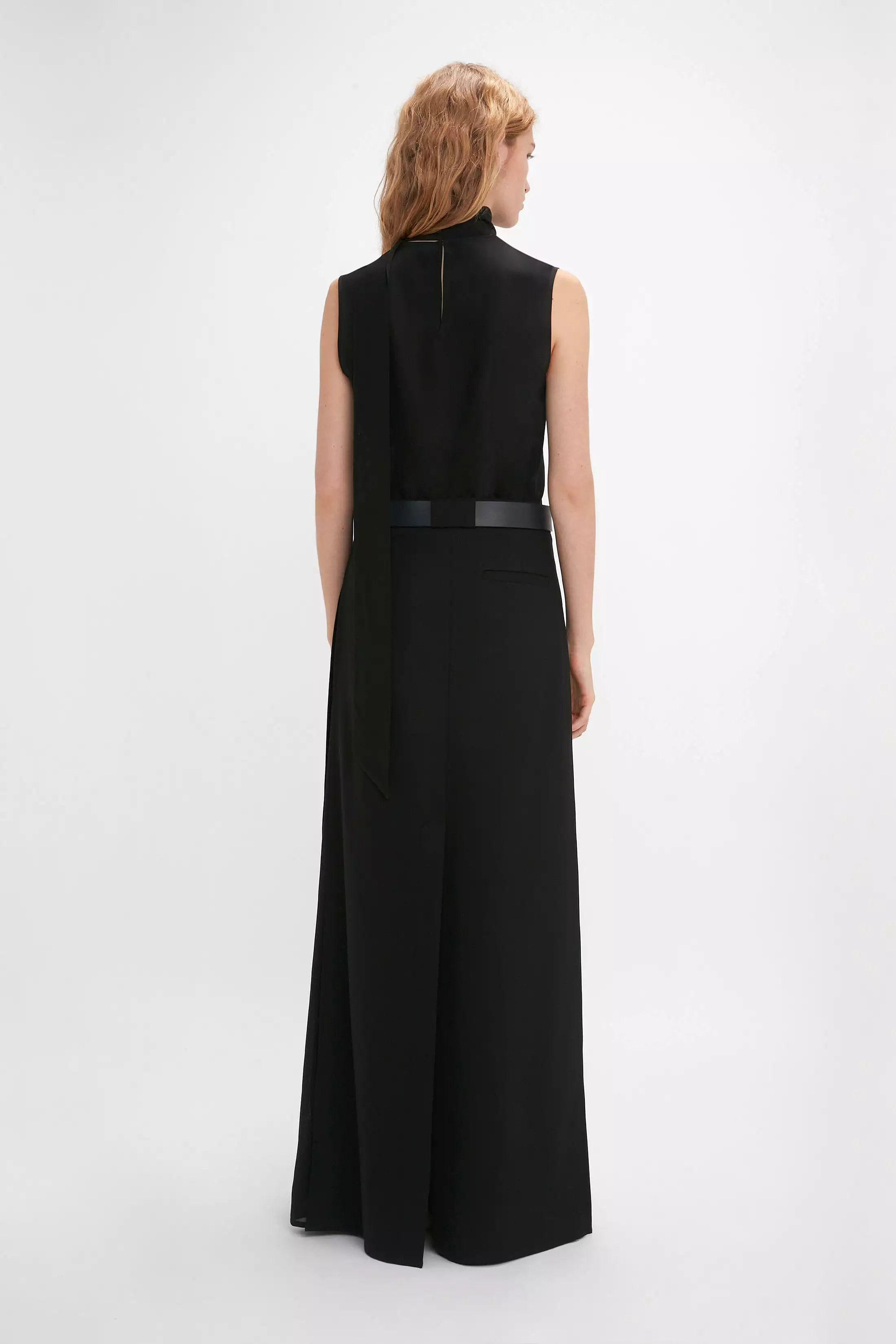 Black floor-length skirt