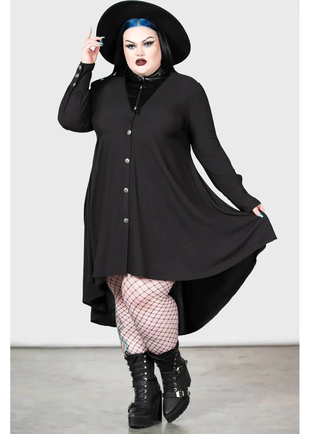 Black Killstar Heavens Below Shirt Dress