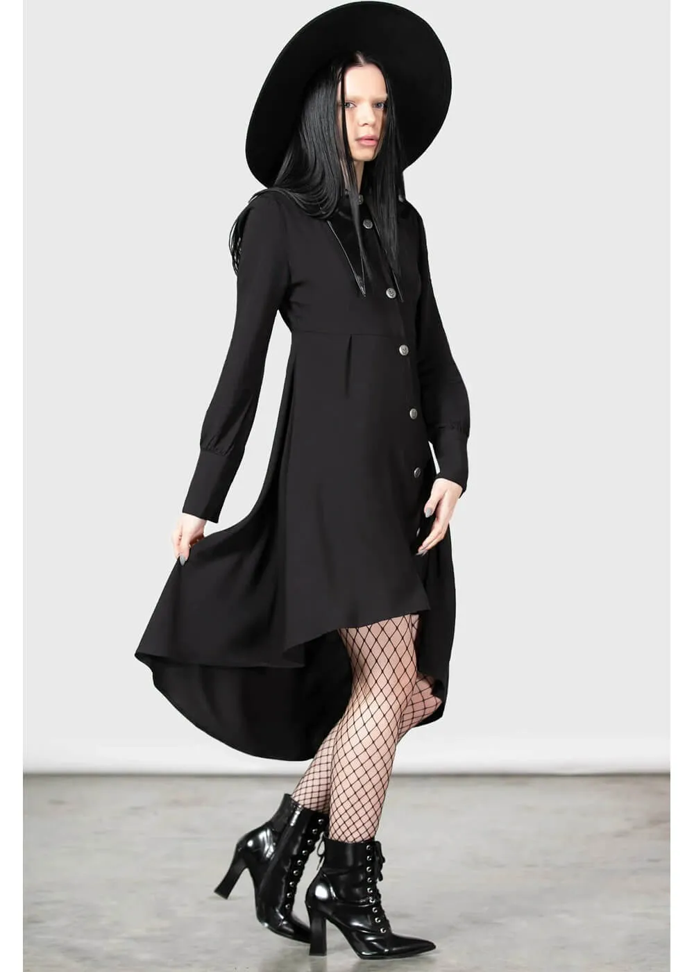 Black Killstar Heavens Below Shirt Dress