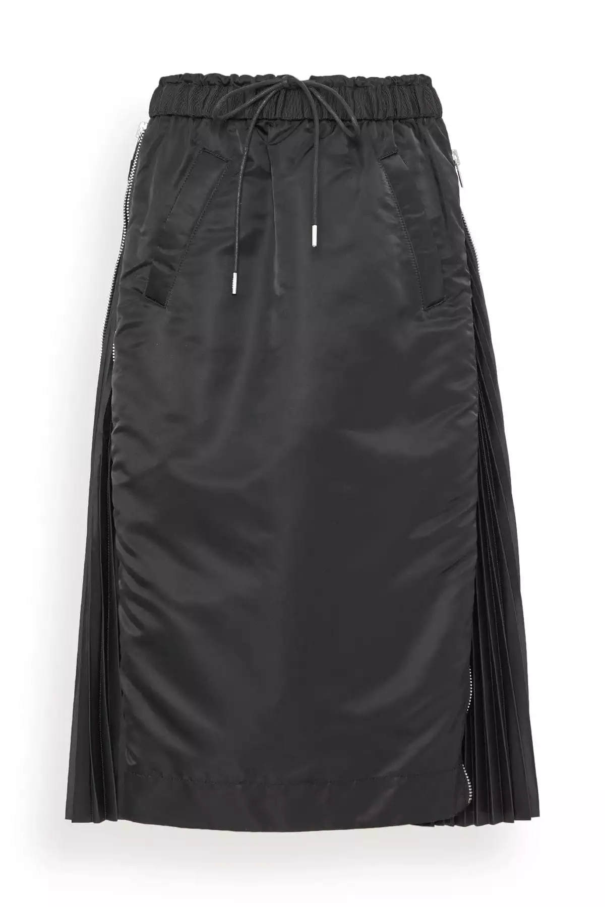 Black Nylon Twill Skirt