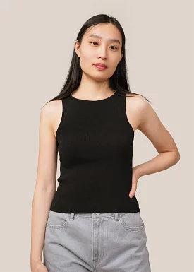 Black Sleeveless Cut-Out Top