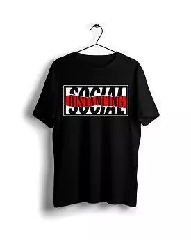 Black Social Distancing Corona T-shirt - Basic Digital Graphic