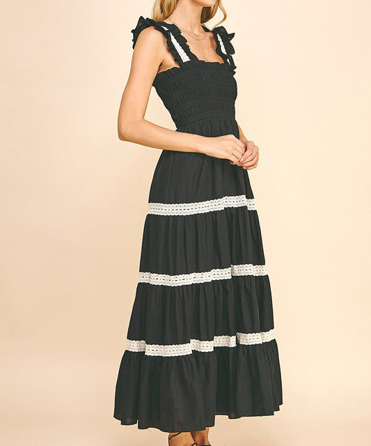 Black Tiered Maxi Dress