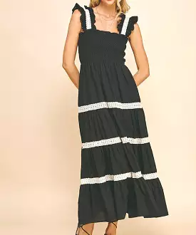 Black Tiered Maxi Dress