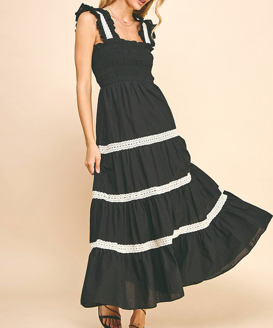 Black Tiered Maxi Dress