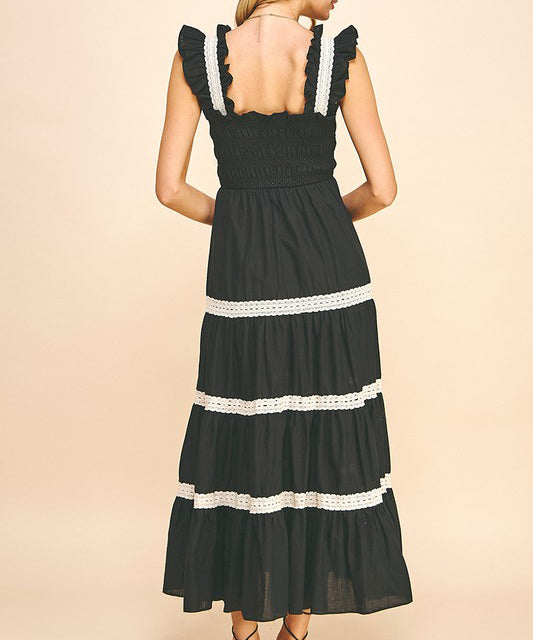 Black Tiered Maxi Dress