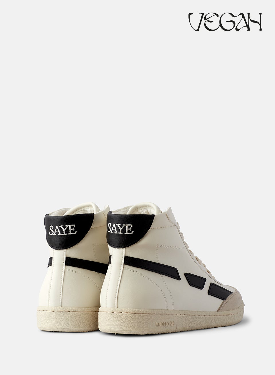 Black Vegan High Sneaker - Saye Modelo | Buy Online